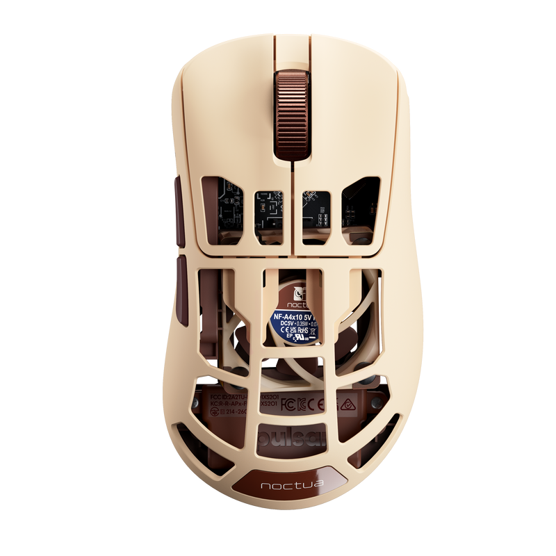 Pulsar - Feinmann F01 Wireless Optical Gaming Mouse - Noctua Edition - Wireless - Brown