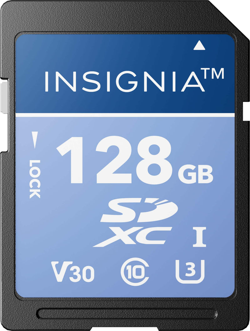 Insignia - 128GB SDXC UHS-I Memory Card Read Speed Up to 200MB/s
