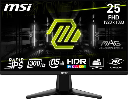 MSI - MAG 255XF 24" Rapid IPS LCD FHD 300Hz 0.5ms Adaptive sync Gaming Monitor(DisplayPortHDMI) - Metallic Black