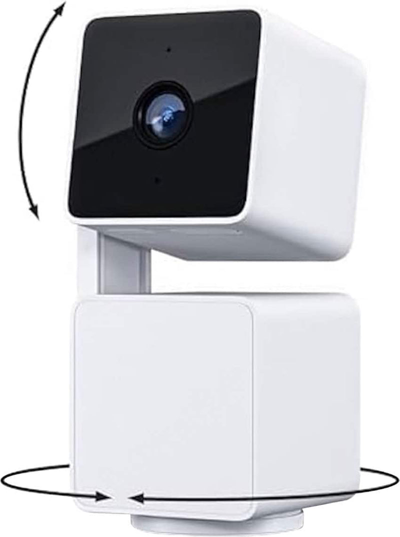 Wyze - Duo Cam Pan Dual 2K Indoor/Outdoor Plug-in WiFi Security Camera with Pan/Tilt Motion Tracking  Color Night Vision - White