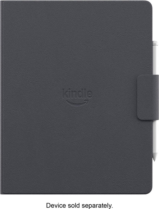 Amazon - Kindle Scribe Executive Folio Cover with Magnetic Attach Sleek Protective Case - Premium Leather - Graphite