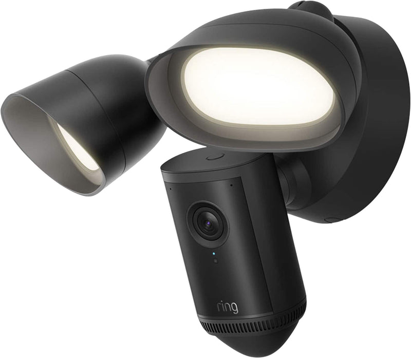 Ring - Floodlight Cam Pro (2nd Gen) Retinal 4K for ultra-clear video 10x Zoom ultra-bright motion-activated floodlights - Black