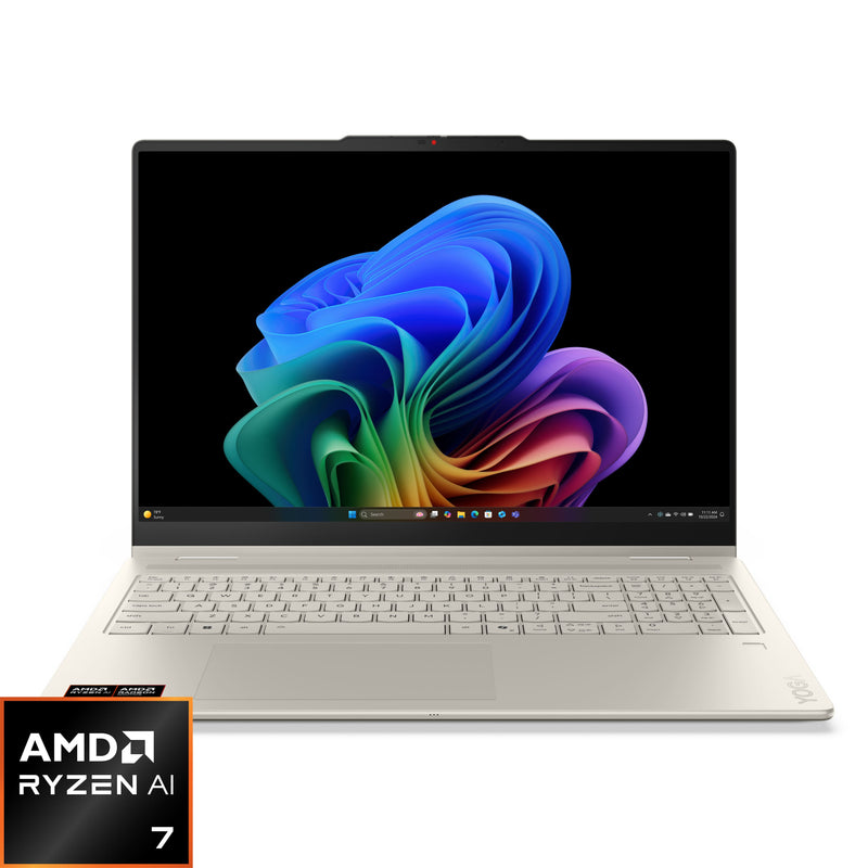 Lenovo - Yoga 7a 2-in-1 - Copilot+ PC - 16" 2K OLED Touchscreen Laptop - AMD Ryzen AI 7 445 2026 - 24GB Memory - 1TB SSD - Seashell