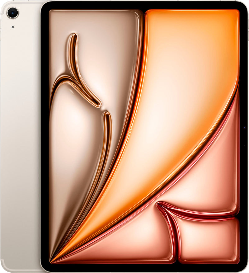 Apple - 13-inch iPad Air M3 chip Built for Apple Intelligence Wi-Fi + Cellular 512GB - Starlight (Unlocked)