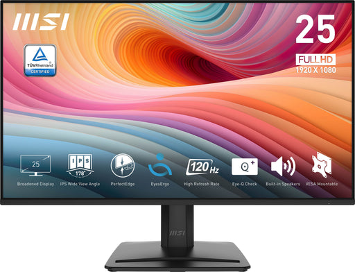 MSI - PRO MP251 E2 24" IPS LCD FHD 120Hz 1ms Adaptive Sync Monitor with HDR readyBuilt-in Speakers (DisplayPort HDMI ) - Matte Black