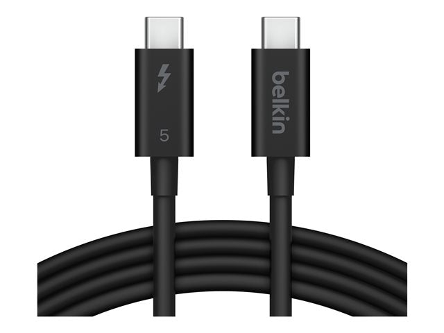 Belkin - 3.3ft USB-C Thunderbolt 5 Cable w/ 240W Power Delivery Bandwidth Boost Up to 120Gbps and 4K UHD Display Resolution - Black