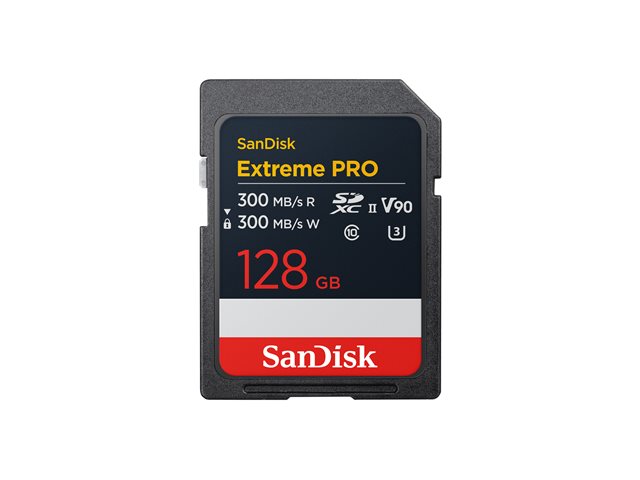 SanDisk - 128GB Extreme PRO SD UHS-II V90 Card R/W up to 300MB/s