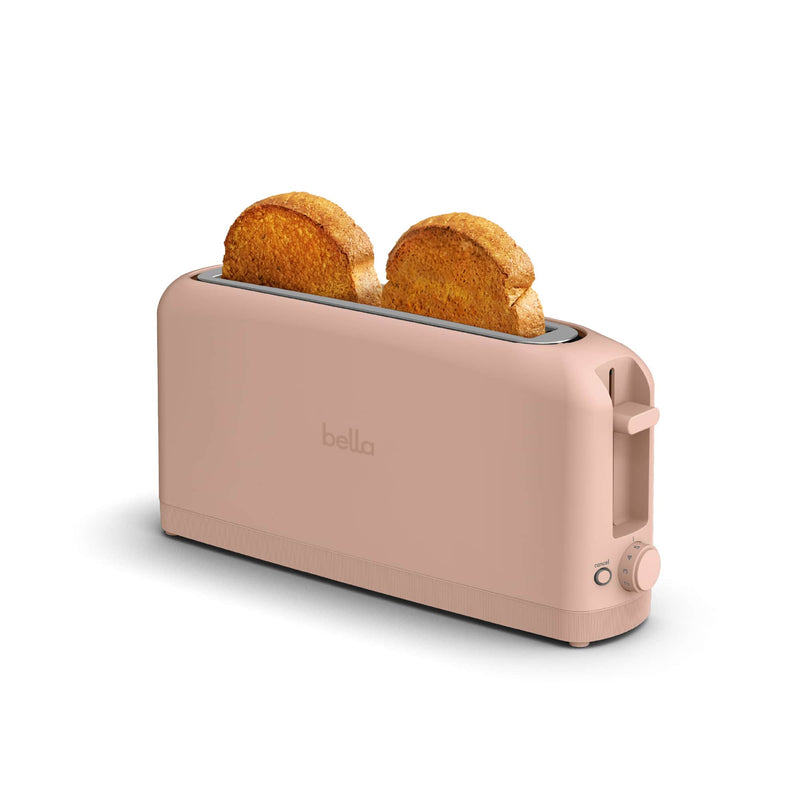Bella - Fits-anywhere Kitchenware 2-Slice Slim Toaster with Long Wide Slot - Blossom