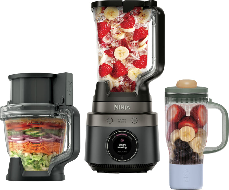 Ninja - CrushBOSS Intelligent 3-in-1 Blender Tumbler  Food Processor Combo - Onyx