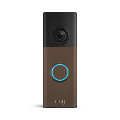 Ring - Battery Doorbell (newest model) Retinal 2K with wide-angle video up to 6x Zoom Two-Way Talk and Built-In Battery - Speckled Mocha