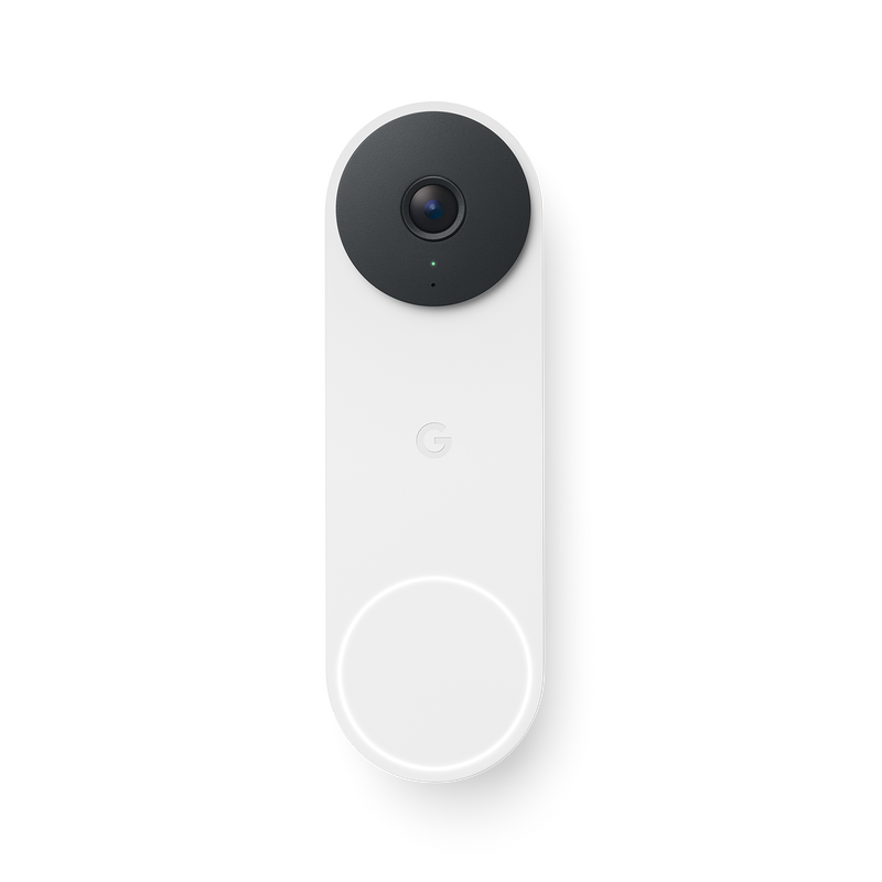 Google - Nest Doorbell (wired 3rd gen) - Latest Model - 2K Video and Gemini - Snow