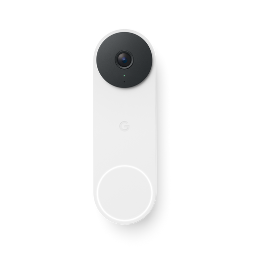 Google - Nest Doorbell (wired 3rd gen) - Latest Model - 2K Video and Gemini - Snow