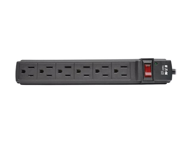 Tripp Lite Power Strip 6 Outlet NEMA 5-15R AC 6 ' Cord 5-15P Black Housing - power strip - 1875 Watt