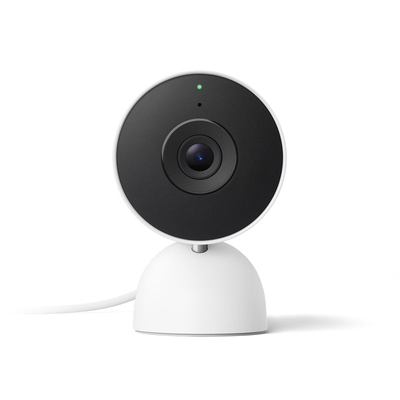 Google - Nest Cam Indoor (wired 3rd gen) - Latest Model - 2K Video and Gemini - Snow