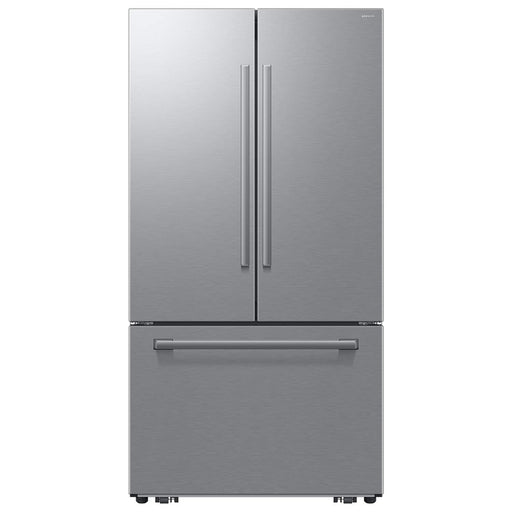 Samsung - 36 in. Wide Bespoke AI 25 cu. ft. Counter Depth 3-Door French Door Refrigerator with Zero Clearance Fit - Stainless Steel