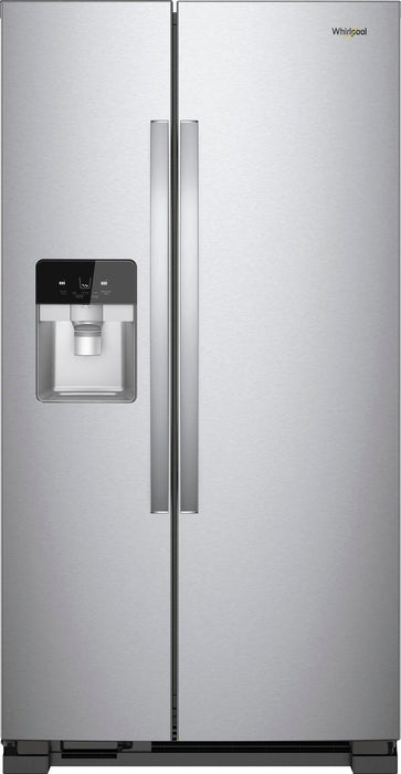 Whirlpool - 21.4 Cu. Ft. Side-by-Side Refrigerator with Fingerprint Resistant - Stainless Steel