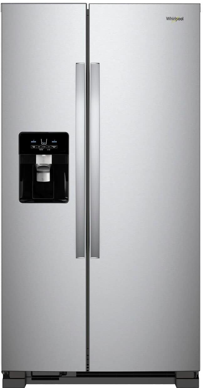 Whirlpool - 21 Cu. Ft. Side-by-Side Refrigerator with LED Interior Lighting - Stainless Steel