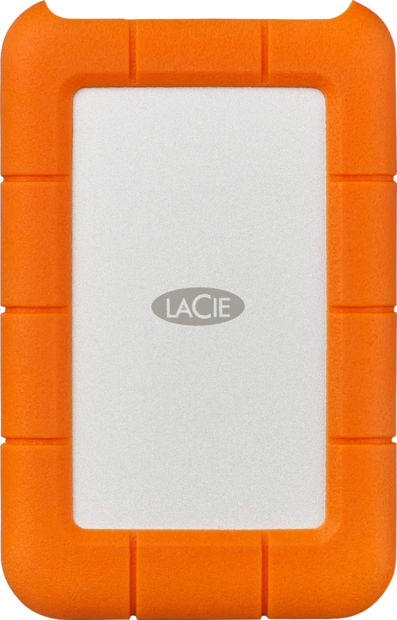 LaCie - Rugged 5TB External USB-C USB 3.1 Gen 1 Portable Hard Drive - Orange/Silver