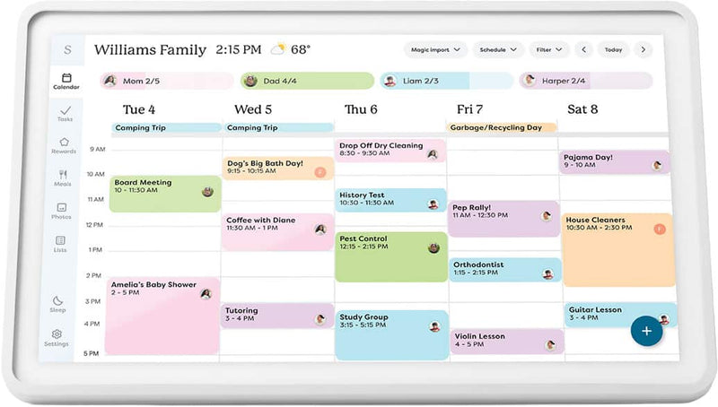 Skylight - Calendar 2 15 Inch Touchscreen Smart Calendar and Chore Chart - White