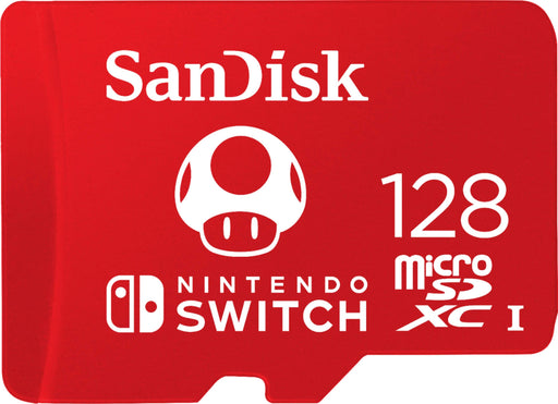 SanDisk - 128GB microSDXC UHS-1 Memory Card Licensed for Nintendo Switch 1