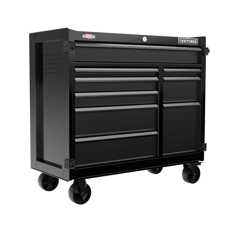 CRAFTSMAN Premium 2000 Series 41.28-in W x 38.05-in H 9 -Drawer Steel Rolling Tool Cabinet ( Black )