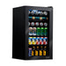 NewAir - 126 Can Freestanding Beverage Fridge with 7 Temperature Settings and Adjustable Shelves - Onyx Black