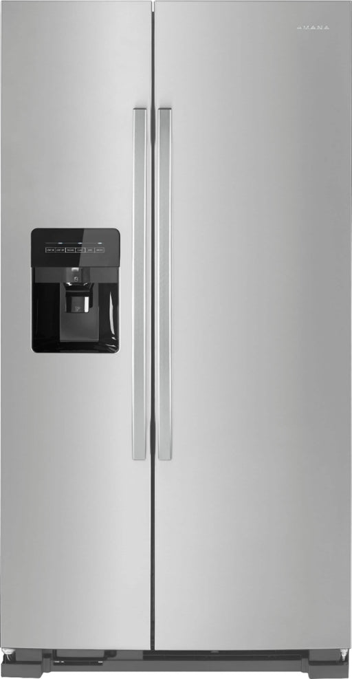 Amana - 24.5 Cu. Ft. Side-by-Side Refrigerator with Water and Ice - Stainless Steel