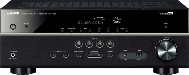 Yamaha - RX-V385BL 5.1-Ch. 4K Ultra HD A/V Home Theater Receiver - Black