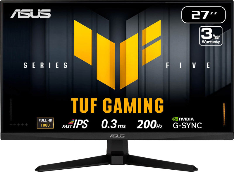 ASUS - TUF Gaming 27" FHD IPS 200Hz 0.3ms Gaming Monitor with G-SYNC/FreeSync Premium and HDR (DisplayPort HDMI) - Black