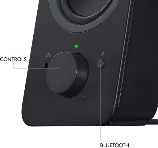 Logitech - Z207 2.0 Bluetooth Stereo Computer Speakers (2-Piece) - Black