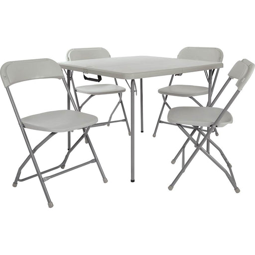 Office Star Products - Work Smart 5-Piece Folding Set - Light Gray