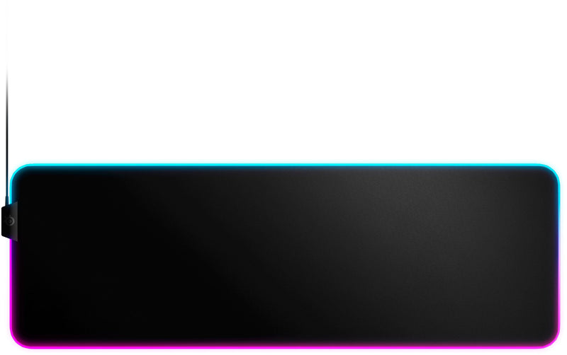 SteelSeries - QcK Prism Cloth Gaming Mouse Pad with 2-Zone RGB Illumination XL - Black