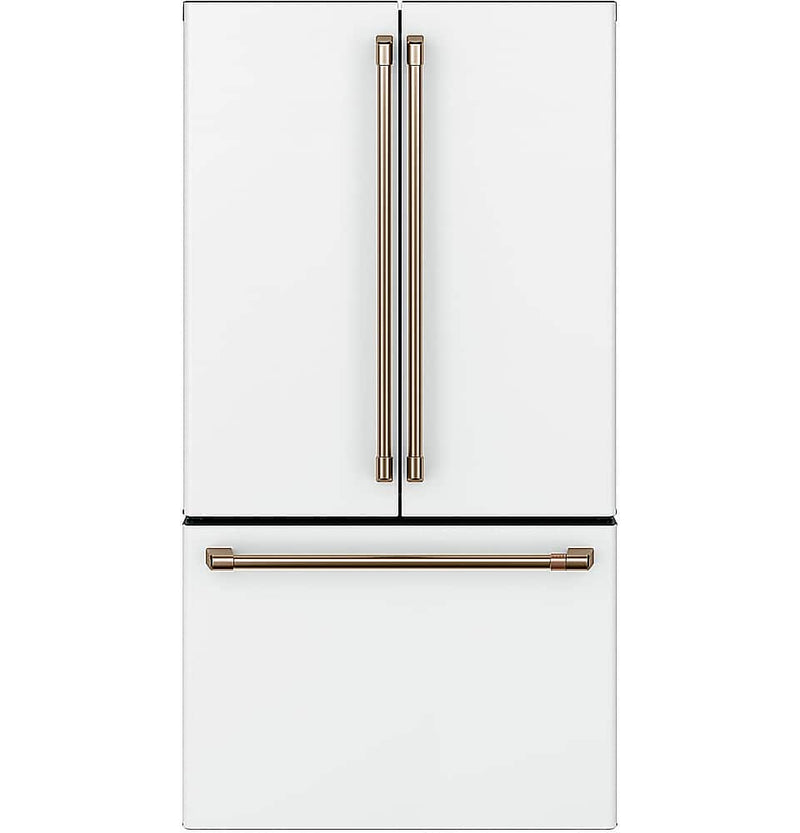 Caf - 23.1 Cu. Ft. French Door Counter-Depth Smart Refrigerator with Internal Water Dispenser - Matte White
