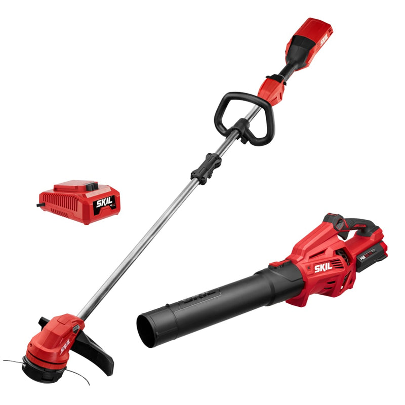 SKIL PWR CORE 40 40-volt Cordless Battery String Trimmer and Leaf Blower and Combo Kit 2.5 Ah (Battery Included) (Charger Included)