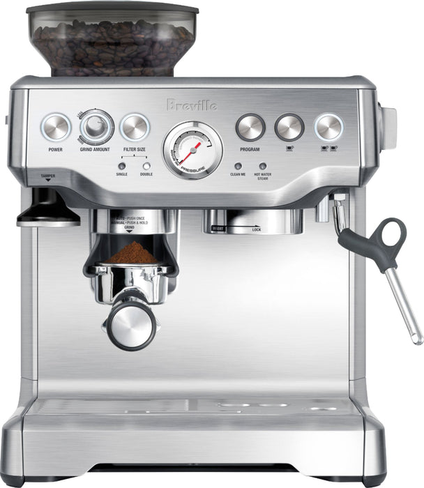 Breville - the Barista Express Espresso Machine with 15 bars of pressure Milk Frother and intergrated grinder - Stainless Steel