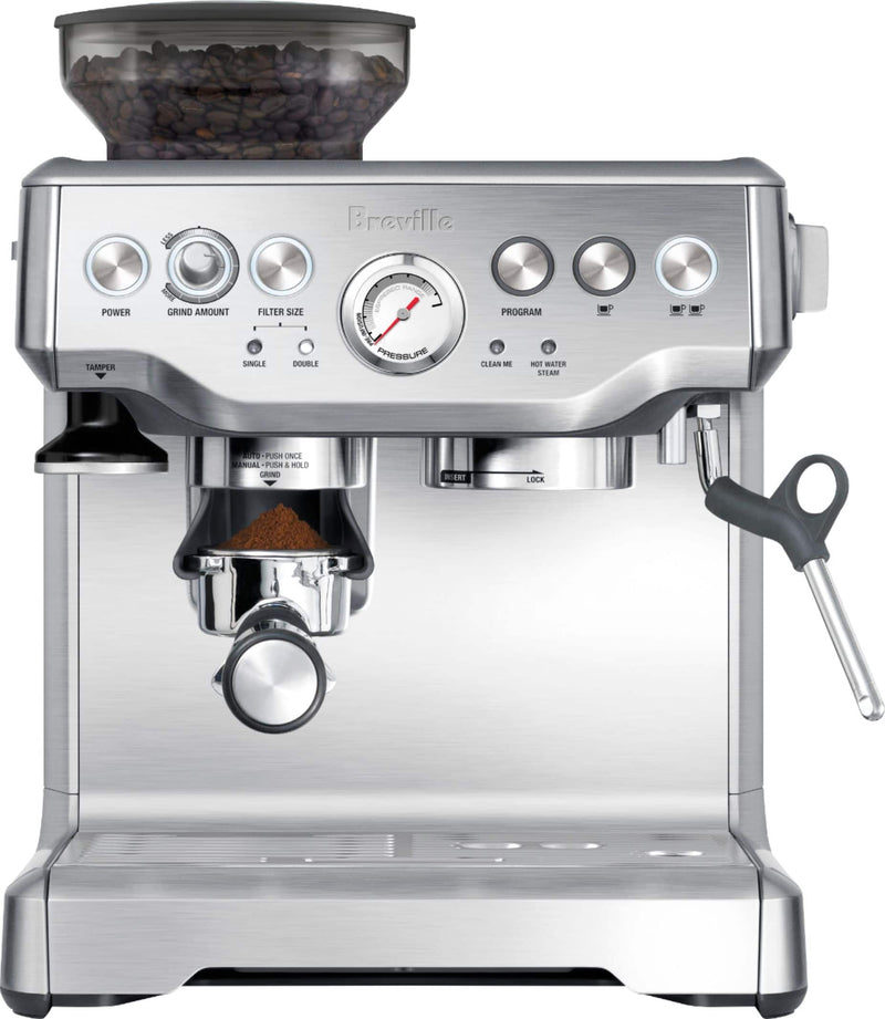 Breville - the Barista Express Espresso Machine with 15 bars of pressure Milk Frother and integrated grinder - Stainless Steel