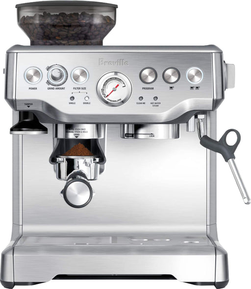 Breville - the Barista Express Espresso Machine with 15 bars of pressure Milk Frother and integrated grinder - Stainless Steel