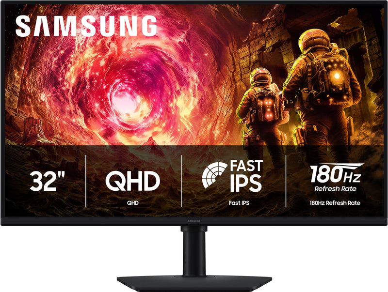 Samsung - 32" Odyssey G5 (G50F) QHD Fast IPS 180Hz 1ms G-Sync  FreeSync Compatible Gaming Monitor (DisplayPort HDMI) - Black