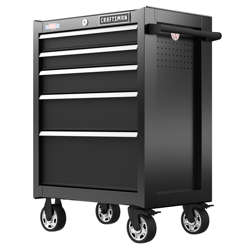 CRAFTSMAN 2000 Series 26.85-in W x 38.05-in H 5 -Drawer Steel Rolling Tool Cabinet ( Black )