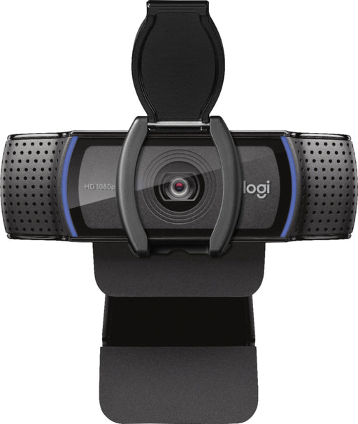 Logitech - C920s Pro 1080 Webcam with Privacy Shutter - Black