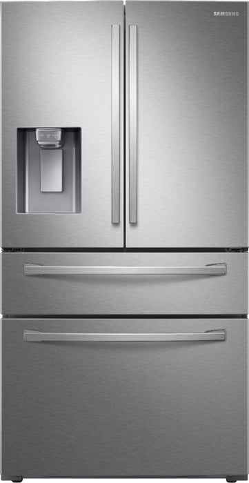 Samsung - 28  Cu. Ft. 4-Door French Door Smart Refrigerator with FlexZone Drawer - Stainless Steel