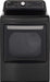 LG - 7.3 Cu. Ft. Smart Electric Dryer with Steam and Sensor Dry - Black Steel