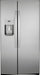 GE - 25.1 Cu. Ft. Side-By-Side Refrigerator with External Ice  Water Dispenser - Stainless Steel