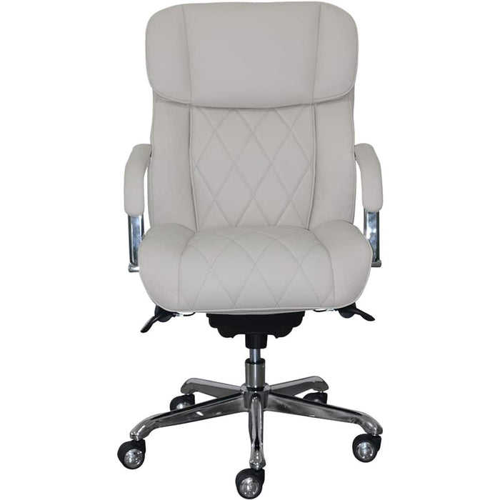 La-Z-Boy Sutherland - chair - bonded leather polished chrome - ivory polished chrome