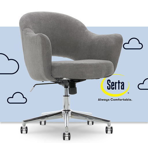 Serta - Valetta Upholstered Home Office Chair - Fabric - Gray