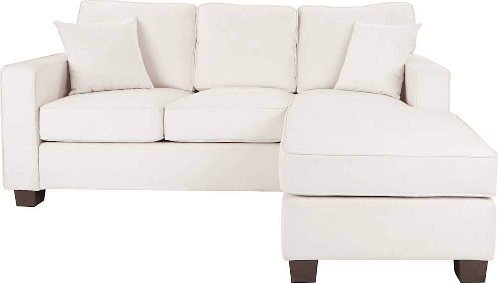 OSP Home Furnishings - Russell L-Shape Sectional Sofa - White