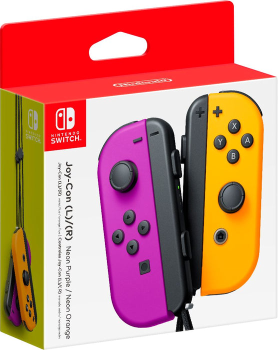 Joy-Con (L/R) Wireless Controllers for Nintendo Switch - Neon Purple/Neon Orange