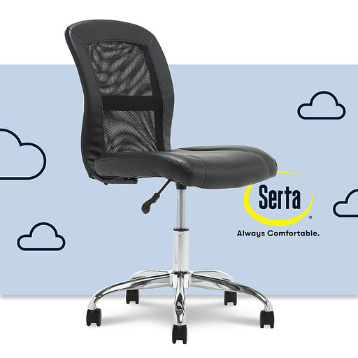 Serta - Essentials Mesh Task Office Chair - Jet Black