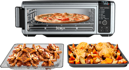 Ninja - Foodi 8-in-1 Digital Air Fry Oven Toaster Flip-Away Storage Dehydrate Keep Warm - Stainless Steel/Black