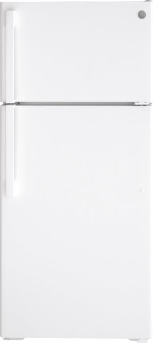 GE - 16.6 Cu. Ft. Top-Freezer Refrigerator - White